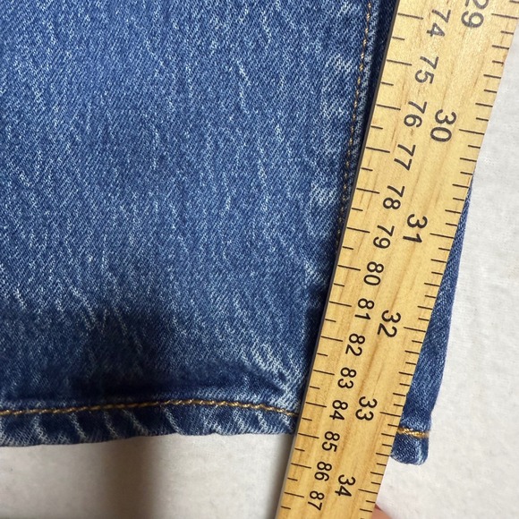 Levi Strauss Co 501 Mens Jeans Button Fly Blue Wash W34 L36 Straight Leg Denim - Picture 4 of 10